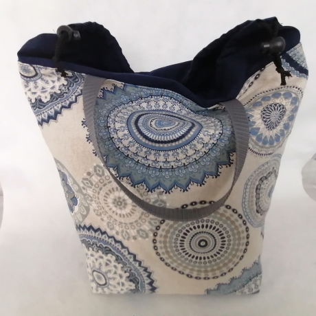 Große Projekttasche Stofftasche Henkeltasche Organizer Utensilo