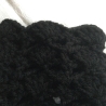 Pulswärmer schwarz in einem Muschelmuster handgehäkelt