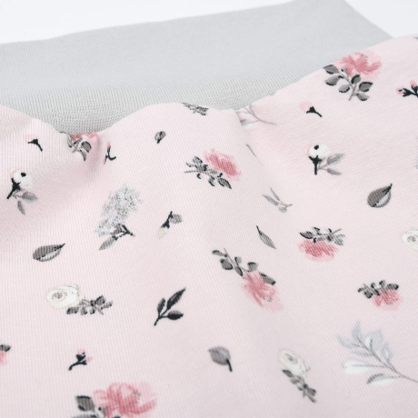 3-tlg Baby Pumphosen-Mütze-Tuch Set Erstlingsoutfit Zarte Rosen 
