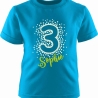 Kinder Kurzarm T-Shirt PUNKTE ZAHL personalisiert mit Name + Zahl