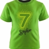 Kinder Kurzarm T-Shirt PUNKTE ZAHL personalisiert mit Name + Zahl