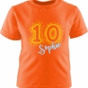 Kinder Kurzarm T-Shirt PUNKTE ZAHL personalisiert mit Name + Zahl