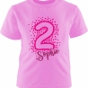 Kinder Kurzarm T-Shirt PUNKTE ZAHL personalisiert mit Name + Zahl