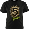 Kinder Kurzarm T-Shirt PUNKTE ZAHL personalisiert mit Name + Zahl