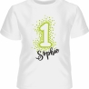Kinder Kurzarm T-Shirt PUNKTE ZAHL personalisiert mit Name + Zahl