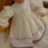 Weißes Puppenkleid. Für Puppengröße 35 - 42 cm