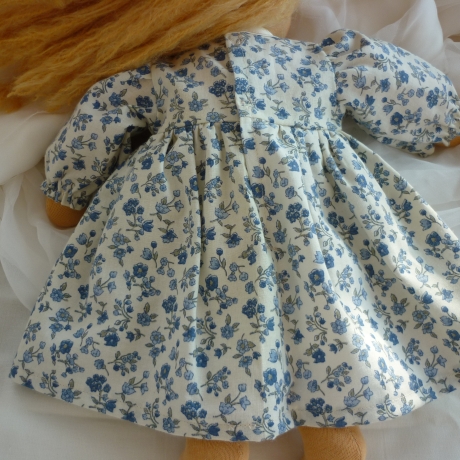 Puppenkleid mit Schürze für Puppengröße 37 - 40 cm