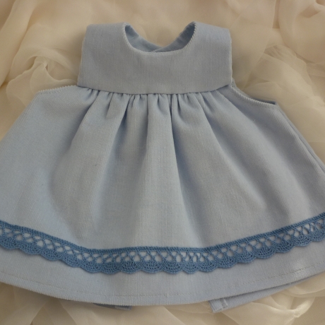 Puppenkleid mit Schürze für Puppengröße 37 - 40 cm