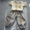 Set mit Hose und Pullover für Puppengröße 35 - 40 cm