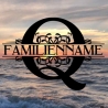 Aufkleber Monogramm Q mit Familiennamen