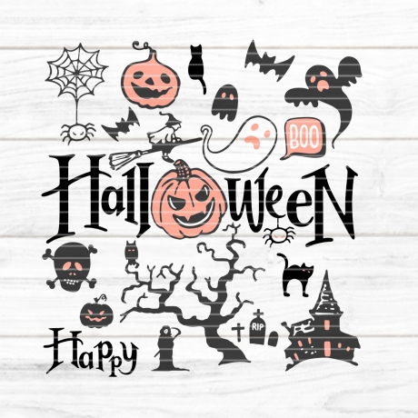 Halloween Mix Plotterdatei SVG DXF FCM