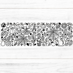 Herbstdeko Bordüre Plotterdatei SVG DXF FCM