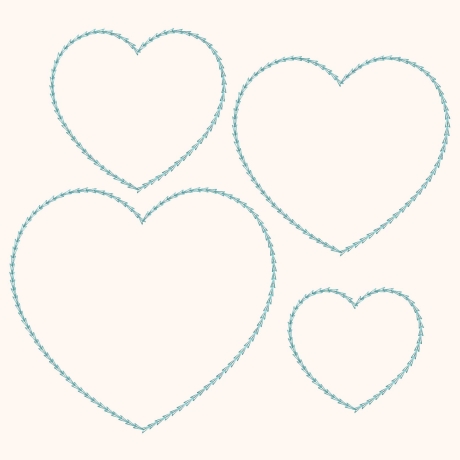 Quickie Herz Stickdatei Doodle Appli Deko stickdirwas