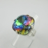 Großer Ring Crystal Sphinx  Blau / Grün (R14)