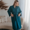 Weicher Waffelbademantel für Damen und Herren im klassischen Stil