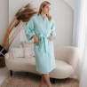 Eleganter Waffelbademantel für Damen und Herren mit modernem Stil