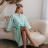 Eleganter Waffelbademantel für Damen und Herren mit modernem Stil