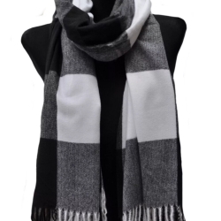 Damen-Herren-Baumwoll-Karo-Winterschal, 180x70 cm, neu