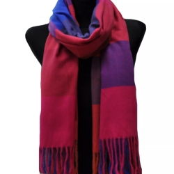 Damen-Herren-Baumwoll-Karo-Winterschal, 180x70 cm, neu