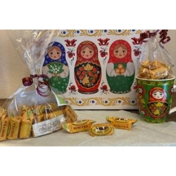 Präsent mit 1 Matroschka-Keramik-Becher, 330 ml, handbemalt 