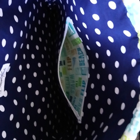 Rucksackbeutel/Stoffbeutel Yuna Punkte blau