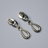 2x Zipper Tropfen silber für 5 mm Spirale Tropfen-Form