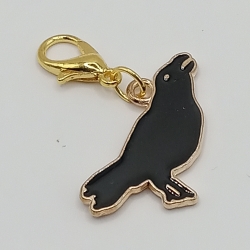 Krähe Rabe Clip Anhänger Bettelarmband Halloween Charm
