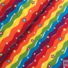 Rainbow Waves Regenbogen Sterne Baumwolljersey