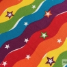 Rainbow Waves Regenbogen Sterne Baumwolljersey