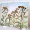 Gipsbild Gipsabdruck Relief 3D Gipsfliese Pflanzenabdruck Gips