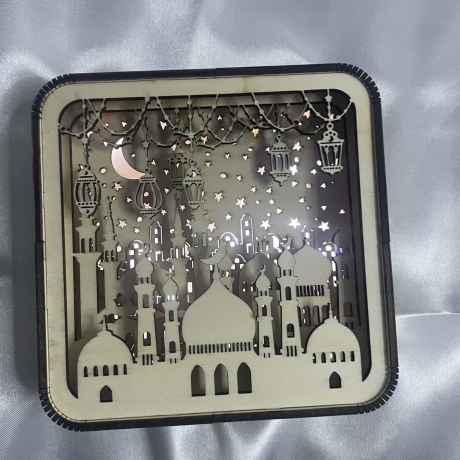 Lichtbox Schattenbox Ramadan, Ramazan, Bayram, Eid,Dekoration