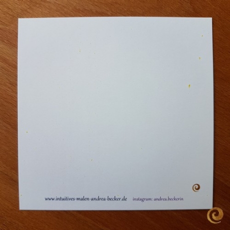 Quadratische Postkarte Die Wölfin mit Umschlag