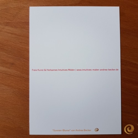 Postkarte Sonnenblume