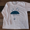 Kinder Langarmshirt Regenschirm beschützt