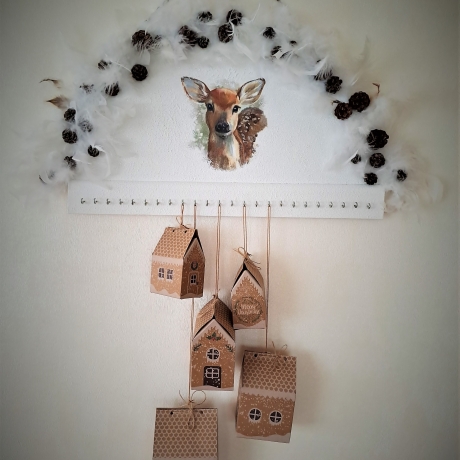 Adventskalender zum Befüllen Garderobe Garderobenhaken