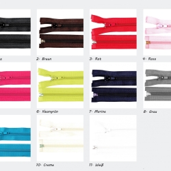 Reißverschluss 30cm spiralförmig für Jacken