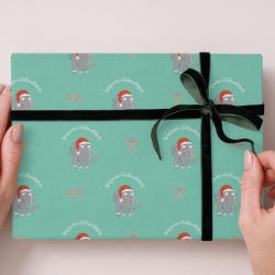 Glänzendes, robustes Geschenkpapier A2 – Handgezeichneter Elefant