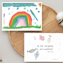 Postkarten-Set nachhaltig „Kinderkunst, die Hoffnung schenkt“