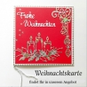 Weihnachtskarte frohe Weihnachten Blau-Metallic, Väterchen Frost 