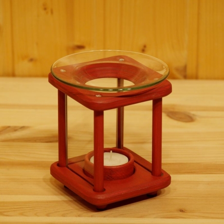 Duftlampe, Räucherlampe, Holzlaterne, schwedenrot