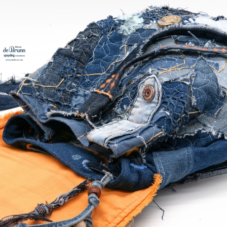 UPCYCLING Jeans Rucksack, Patchwork-Rucksack