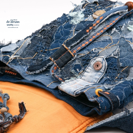 UPCYCLING Jeans Rucksack, Patchwork-Rucksack