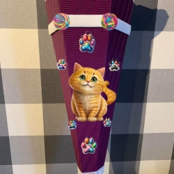 Dekoelemente für Schultüte Katze Rusty verschiedene Farben