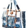 High-End Designertasche - UPCYCLING Jeans-Shopper, Jeanstasche