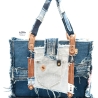 High-End Designertasche - UPCYCLING Jeans-Shopper, Jeanstasche