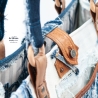 High-End Designertasche - UPCYCLING Jeans-Shopper, Jeanstasche