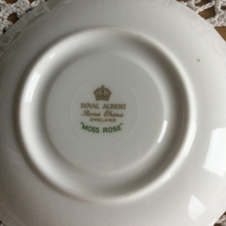 Vintage Sammeltasse Royal Albert Dekor Moos Rose 60er Jahre