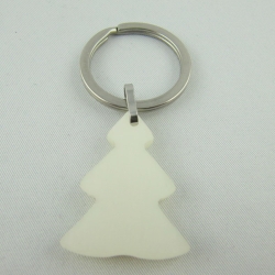 1 Schlüsselanhänger Weihnachtsbaum Polaris Weiß