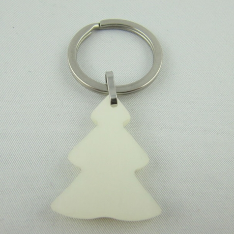 1 Schlüsselanhänger Weihnachtsbaum Polaris Weiß