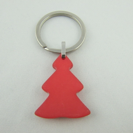 1 Schlüsselanhänger Weihnachtsbaum Polaris Rot